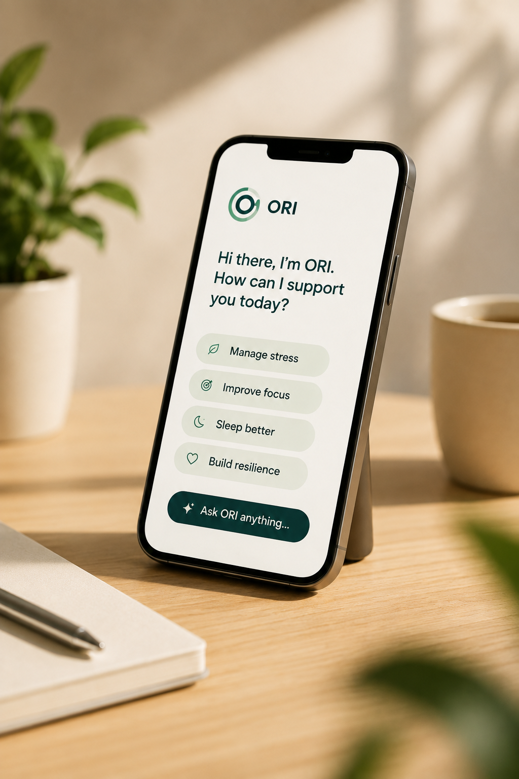 GoodThought workplace wellbeing tools for employees - ORI AI Companion