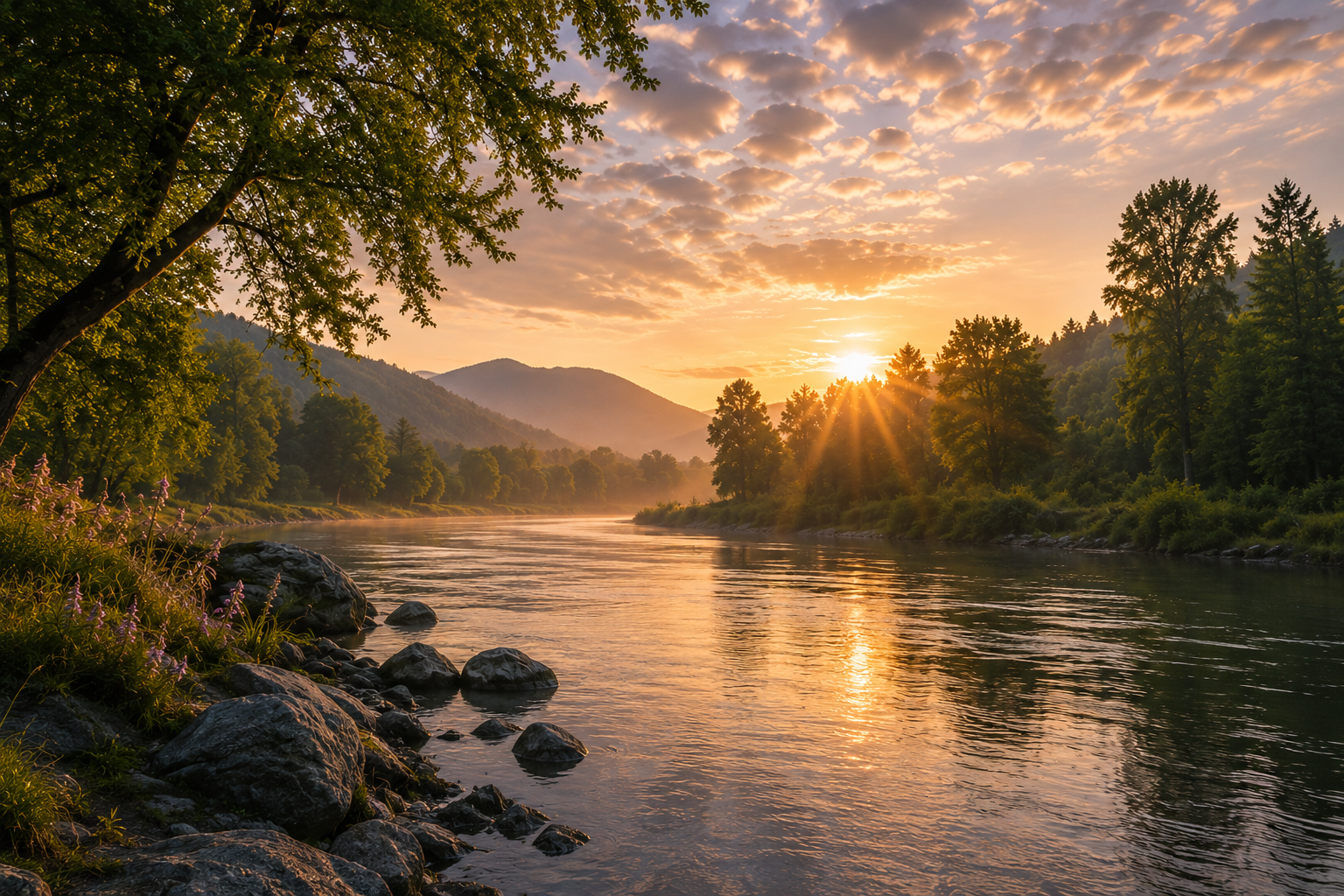 Peaceful River Flow