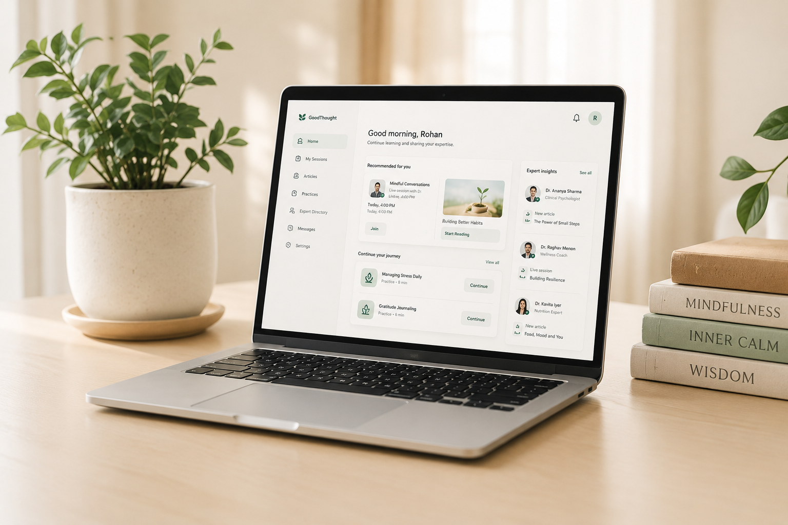 GoodThought expert content sharing experience